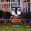 Image of Gemmy Inflatables Inflatable Party Decorations 3 1/2' Star War's The Mandalorian w/ Halloween Banner by Gemmy Inflatable 228687