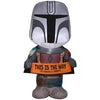 Image of Gemmy Inflatables Inflatable Party Decorations 3 1/2' Star War's The Mandalorian w/ Halloween Banner by Gemmy Inflatable