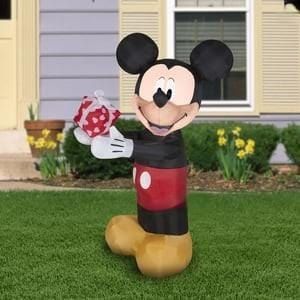 Gemmy Inflatables Inflatable Party Decorations 3.5' Disney's Valentine's Day Mickey Mouse w/ Gift by Gemmy Inflatables 47548 3.5' Disney's Valentine's Day Mickey Mouse w/ Gift Gemmy Inflatables