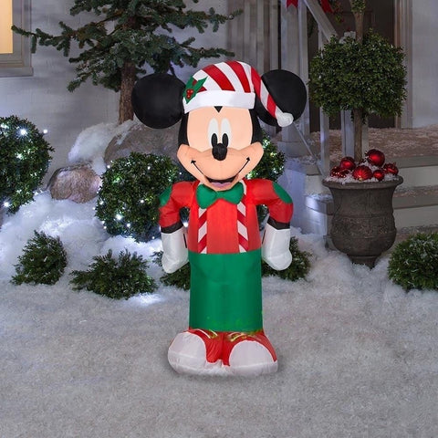 Gemmy Inflatables Inflatable Party Decorations 3.5'H Christmas Disney Mickey Mouse Holiday Outfit by Gemmy Inflatables 117409 3.5'H Christmas Disney Mickey Mouse Holiday Outfit Gemmy Inflatables