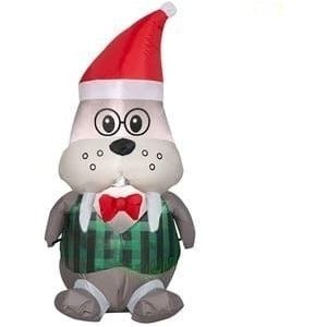 Gemmy Inflatables Inflatable Party Decorations 3.5'H Christmas Walrus in Festive Outfitl by Gemmy Inflatables 118571 3.5'H Christmas Walrus in Festive Outfitl by Gemmy Inflatables 