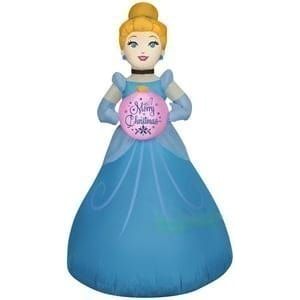 Gemmy Inflatables Inflatable Party Decorations 3.5'H Disney's Christmas Cinderella w/ Ornament by Gemmy Inflatables 3 1/2' Disney's Christmas Mickey Mouse Snowflake Gemmy Inflatables