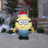 Image of Gemmy Inflatables Inflatable Party Decorations 3.5' Minions Christmas Otto w/ Candy Cane by Gemmy Inflatables