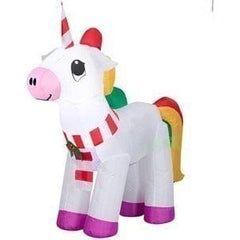 Gemmy Inflatables Inflatable Party Decorations 3  ½' Chirsmtas Unicorn w/ Scarf by Gemmy Inflatables 3  ½' Christmas Unicorn by Gemmy Inflatables SKU# 114548