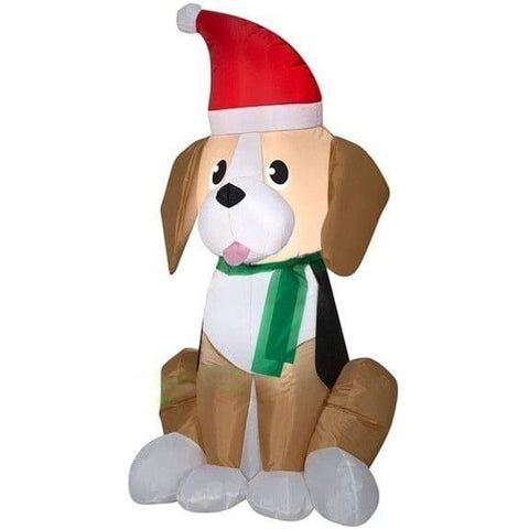 Gemmy Inflatables Inflatable Party Decorations 3  ½' Christmas Beagle Wearing A Santa Hat by Gemmy Inflatables