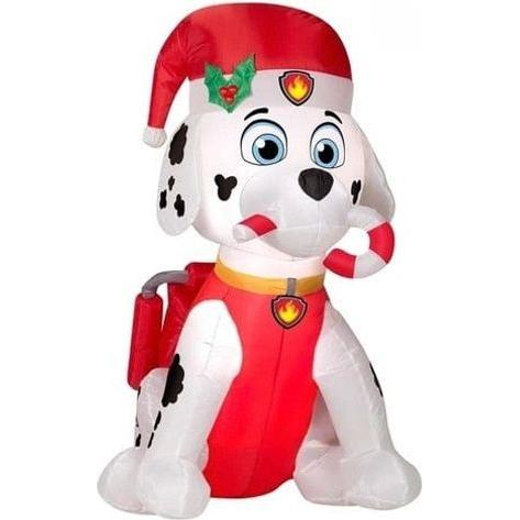 Gemmy Inflatables Inflatable Party Decorations 3'H Christmas Paw Patrol Marshall Holding Candy Cane Gemmy Inflatables by Gemmy Inflatables 39420 3'H Christmas Paw Patrol Marshall Holding Candy Cane Gemmy Inflatables