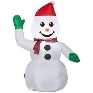Gemmy Inflatables Inflatable Party Decorations 3'H Gemmy Airblown Inflatable CAR BUDDY Snowman by Gemmy Inflatables