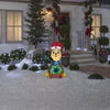 Image of Gemmy Inflatables Inflatable Party Decorations 3'H Paw Patrol's Chase in Santa Hat w/ Wreath by Gemmy Inflatables