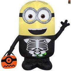 Gemmy Inflatables Inflatable Party Decorations 3' Halloween Minions Dave as Skeleton by Gemmy Inflatables 225112