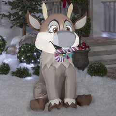 4.5' Christmas Disney's Sven w/ Candy Cane by Gemmy Inflatables