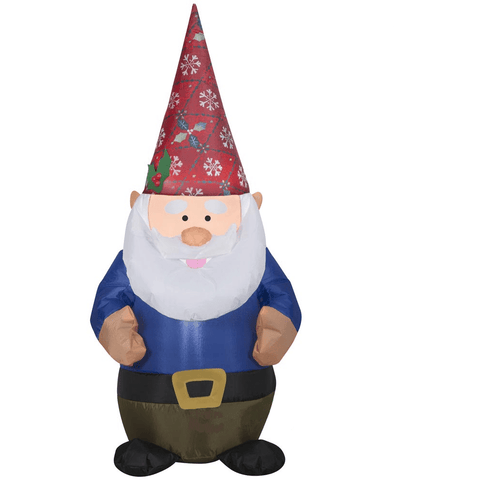 Gemmy Inflatables Inflatable Party Decorations 4' Christmas Gnome w/ Damask Hat by Gemmy Inflatables 117170 4' Christmas Gnome w/ Damask Hat by Gemmy Inflatables SKU# 117170