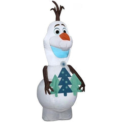 Gemmy Inflatables Inflatable Party Decorations 4' Frozen II Olaf Holding Christmas Tree by Gemmy Inflatables 118281