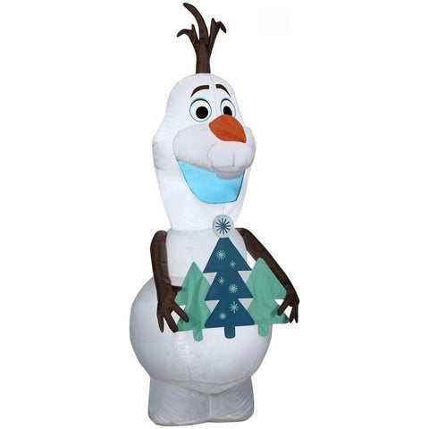 Gemmy Inflatables Inflatable Party Decorations 4' Frozen II Olaf Holding Christmas Tree by Gemmy Inflatables 118281