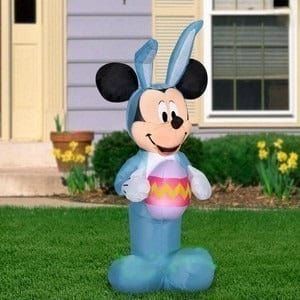 Gemmy Inflatables Inflatable Party Decorations 4'H  Mickey Mouse Blue Bunny Suit Easter Egg by Gemmy Inflatables 441058