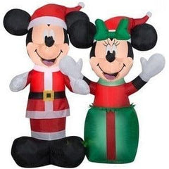 Gemmy Inflatables Inflatable Party Decorations 4' Mickey Mouse as Santa w/ Minnie Mouse in Present by Gemmy Inflatables 117711