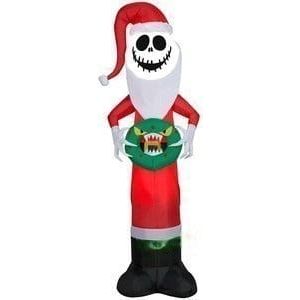 Gemmy Inflatables Inflatable Party Decorations 5 1/2' Jack Skellington Santa w/ Wreath by Gemmy Inflatables