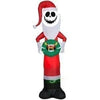Image of Gemmy Inflatables Inflatable Party Decorations 5 1/2' Jack Skellington Santa w/ Wreath by Gemmy Inflatables