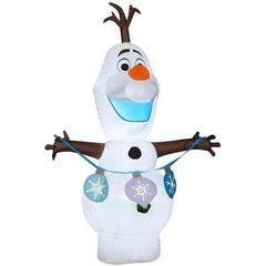 Gemmy Inflatables Inflatable Party Decorations 5.5' Disney's Frozen II Olaf Holding String of Christmas Ornaments by Gemmy Inflatables 4' Disney's Frozen II Olaf holding String Ornaments Gemmy Inflatables