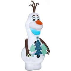 Gemmy Inflatables Inflatable Party Decorations 5.5' Frozen II Olaf Holding Christmas Tree by Gemmy Inflatables 119297