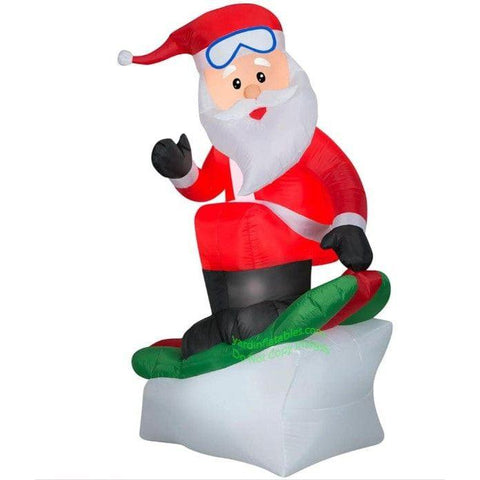 Gemmy Inflatables Inflatable Party Decorations 5.5' Santa Claus Riding Snowboard by Gemmy Inflatables 11994 5.5' Santa Claus Riding Snowboard by Gemmy Inflatables SKU# 11994