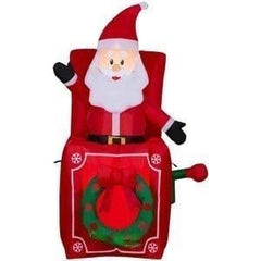 Gemmy Inflatables Inflatable Party Decorations 5'Animated Santa Claus in Pop up Christmas Gift by Gemmy Inflatable 5' Animated Santa Claus in Christmas Gift Sack Gemmy Inflatable