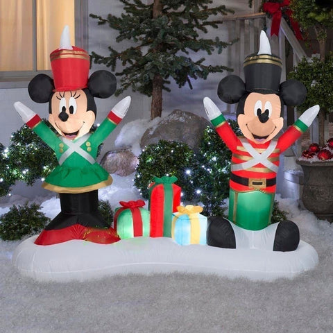 Gemmy Inflatables Inflatable Party Decorations 5' Christmas Mickey and Minnie as Toy Soldiers by Gemmy Inflatables 110424