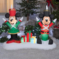 5' Disney Christmas Mickey and Minnie as Toy Soldiers by Gemmy Inflatables