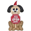 Image of Gemmy Inflatables Inflatable Party Decorations 5'H Christmas Puppy Dog w/ Santa Paws Sign by Gemmy Inflatable 113413