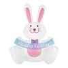 Image of Gemmy Inflatables Inflatable Party Decorations 5'H White Easter Bunny w/ Bannyer & Bowtie by Gemmy Inflatables