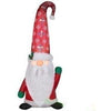 Image of Gemmy Inflatables Inflatable Party Decorations 5' Mixed Media Christmas Damask Tomten Gnome Curved Hat by Gemmy Inflatables