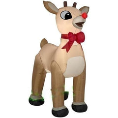 Gemmy Inflatables Inflatable Party Decorations 5' Standing Rudolph With Red Bow-Tie by Gemmy Inflatables 33726