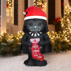 5' Star Wars Darth Vader w/ Christmas Stocking by Gemmy Inflatables