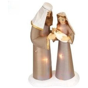 Gemmy Inflatables Inflatable Party Decorations 6 1/2'H Gemmy Airblown Inflatable Christmas Nativity Scene w/ Mary, Joseph, and Baby Jesus by Gemmy Inflatables 6' Christmas Mixed Media Beach Snowman Hat Pail by Gemmy Inflatables