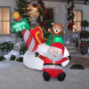 Image of Gemmy Inflatables Inflatable Party Decorations 6 1/2' Santa Crashing North Pole Scene by Gemmy Inflatables 110230