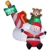 Image of Gemmy Inflatables Inflatable Party Decorations 6 1/2' Santa Crashing North Pole Scene by Gemmy Inflatables