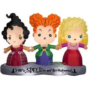 Gemmy Inflatables Inflatable Party Decorations 6.5' Disney's Hocus Pocus Sanderson Sisters w/ Banner by Gemmy Inflatables 3 1/2' Disney's Mickey Mouse Holding Christmas Tree Gemmy Inflatables