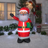 Image of Gemmy Inflatables Inflatable Party Decorations 6.5'H African American Santa Claus Holding Present by Gemmy Inflatable 112071