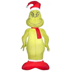 Gemmy Inflatables Inflatable Party Decorations 6.5' Mixed Media Dr. Seuss Fuzzy Grinch by Gemmy Inflatables 881169