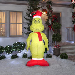 6.5' Mixed Media Dr. Seuss Fuzzy Grinch by Gemmy Inflatables