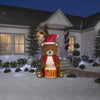 Image of Gemmy Inflatables Inflatable Party Decorations 6' Animated Fuzzy Christmas Drumming Teddy Bear by Gemmy Inflatables 882502