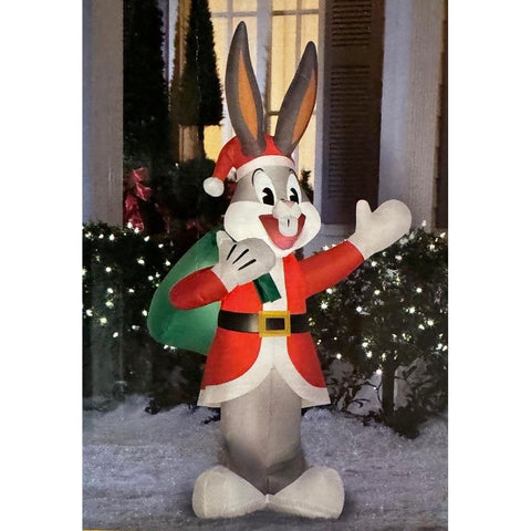 Gemmy Inflatables Inflatable Party Decorations 6' Inflatable Christmas Bugs Bunny In Santa Suit by Gemmy Inflatables 882372