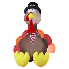Gemmy Inflatables Inflatable Party Decorations 6' ORIGINAL Thanksgiving Turkey Sitting w/ Pilgrim Hat by Gemmy Inflatables 25663 - 551519 6' ORIGINAL Thanksgiving Turkey Sitting w/ Pilgrim Hat by Gemmy Inflatables 