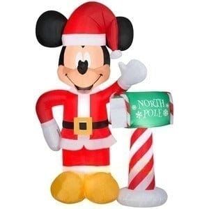 Gemmy Inflatables Inflatable Party Decorations 7' Disney's Mickey Mouse as Santa w/ Mailbox by Gemmy Inflatables 113860