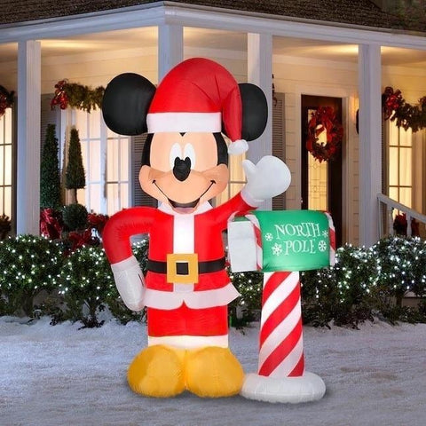 Gemmy Inflatables Inflatable Party Decorations 7' Disney's Mickey Mouse as Santa w/ Mailbox by Gemmy Inflatables 113860