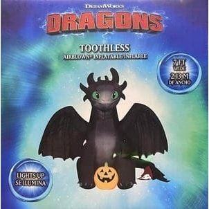 Gemmy Inflatables Inflatable Party Decorations 7'H DreamWorks Halloween Toothless Dragon w/ Jack O Lantern by Gemmy Inflatables