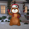 Image of Gemmy Inflatables Inflatable Party Decorations 7' Mixed media Christmas Beaver w/ Haty Gemmy Inflatables 119926