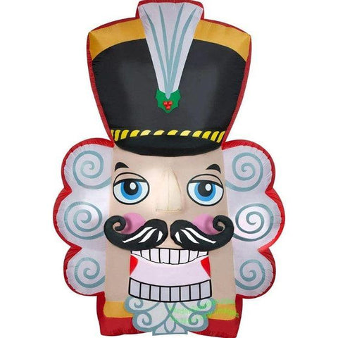 Gemmy Inflatables Inflatable Party Decorations 8' Christmas Nutcracker Head by Gemmy Inflatable 113754 8' Christmas Nutcracker Head by Gemmy Inflatable SKU# 113754