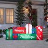 Image of Gemmy Inflatables Inflatable Party Decorations 8' Happy Holiday's Christmas Present Scene by Gemmy Inflatables 880891