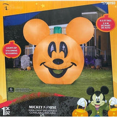 9 1/2' Halloween Disney Mickey Mouse Pumpkin Jack-O-Lantern by Gemmy Inflatable