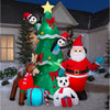 Image of Gemmy Inflatables Inflatable Party Decorations 9.5' Inflatable ANIMATED KALEIDOSCOPE Santa w/ Friends Around Christmas Tree by Gemmy Inflatables 883155 - 306386 9.5' KALEIDOSCOPE Santa Friends Christmas Tree Gemmy Inflatables